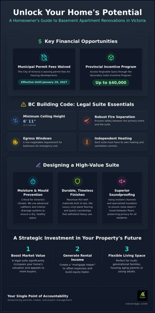 Basement Apartment Renovation in Victoria: A Guide to Legal Rental Suites
