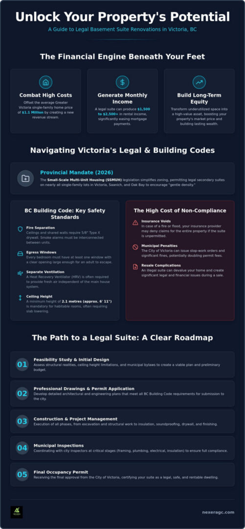Basement Suite Renovation Victoria: The Homeowner’s Guide to Legal Conversions