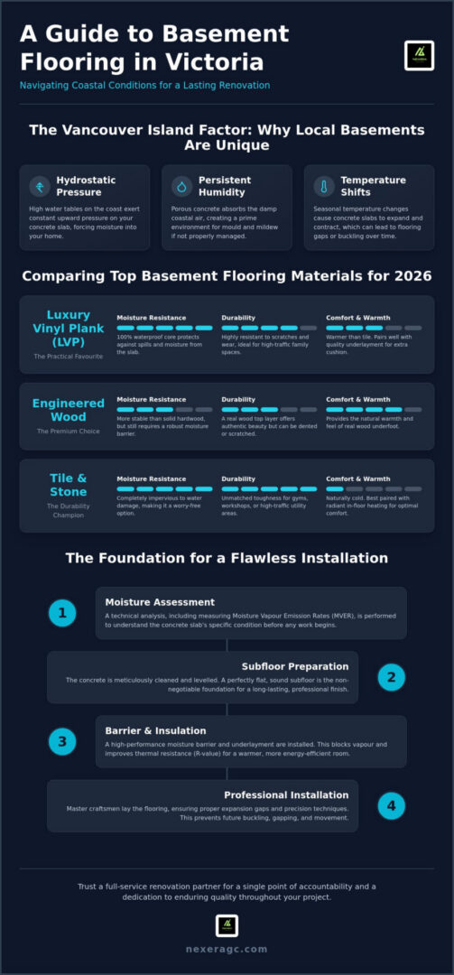 Basement Flooring Installation in Victoria BC: The 2026 Homeowner’s Guide